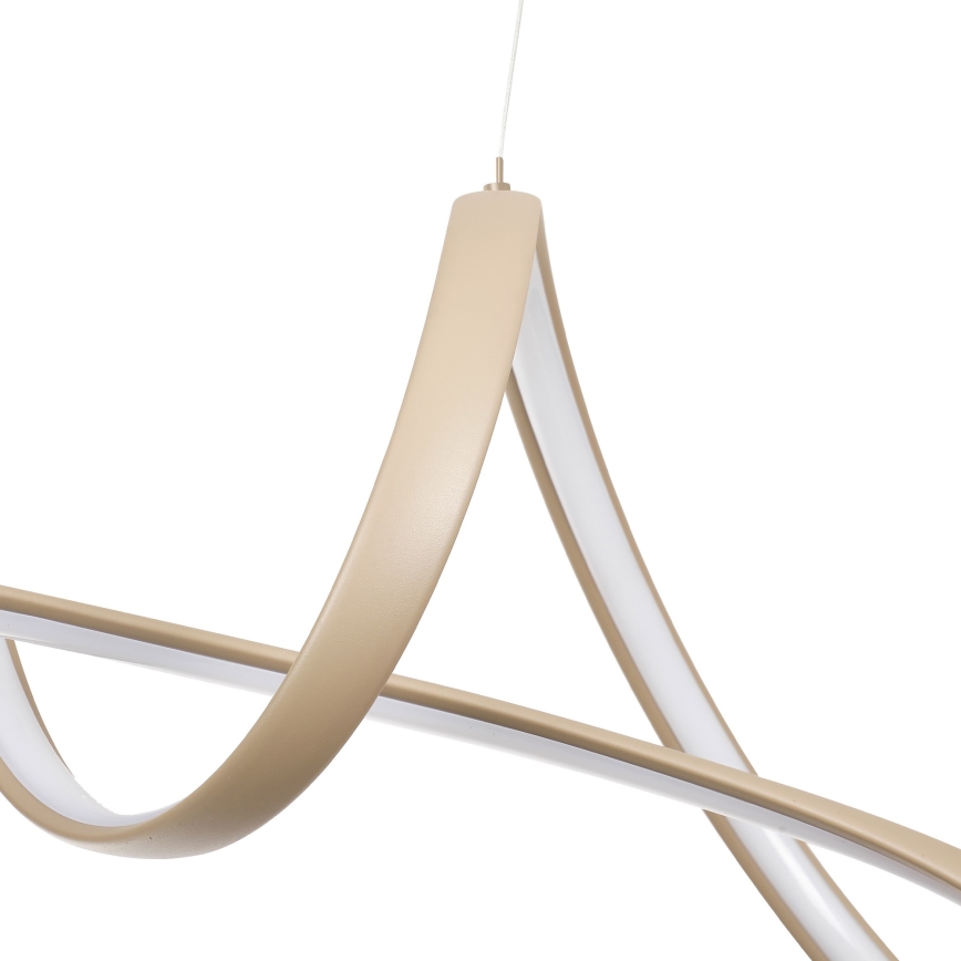 Brilagi - LED Stmívatelný lustr na lanku TWISTER LED/60W/230V 3000-6000K béžová + dálkové ovládání