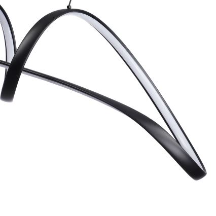 Brilagi - LED Stmívatelný lustr na lanku TWISTER LED/60W/230V 3000-6000K černá + dálkové ovládání