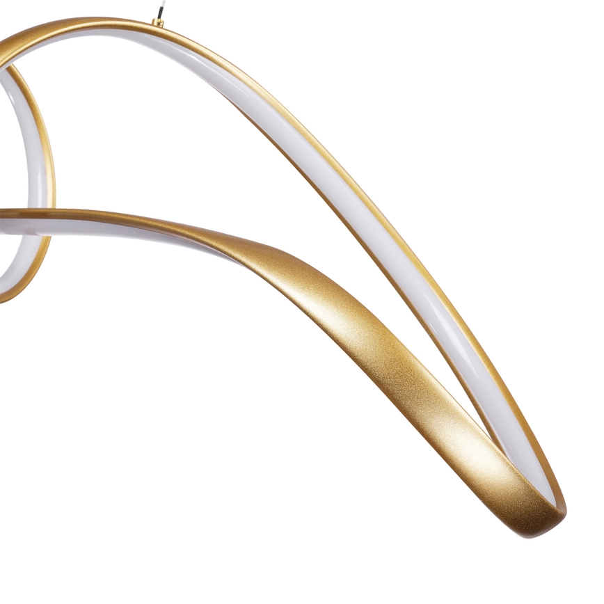 Brilagi - LED Stmívatelný lustr na lanku TWISTER LED/60W/230V 3000-6000K zlatá + dálkové ovládání