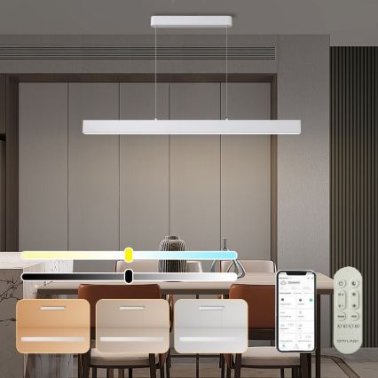 Brilagi - LED Stmívatelný lustr na lanku SLEEKLINE SMART LED/40W/230V 3000-6000K Wi-Fi Tuya bílá + dálkové ovládání