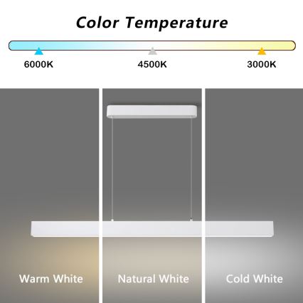 Brilagi - LED Stmívatelný lustr na lanku SLEEKLINE SMART LED/40W/230V 3000-6000K Wi-Fi Tuya bílá + dálkové ovládání