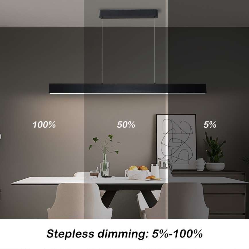 Brilagi - LED Stmívatelný lustr na lanku SLEEKLINE SMART LED/40W/230V 3000-6000K Wi-Fi Tuya černá + dálkové ovládání