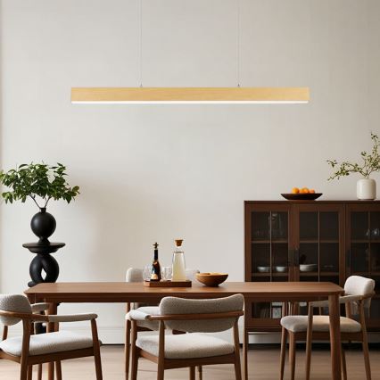 Brilagi - LED Stmívatelný lustr SLEEKLINE SMART LED/40W/230V Wi-Fi Tuya dekor dubu + dálkové ovládání