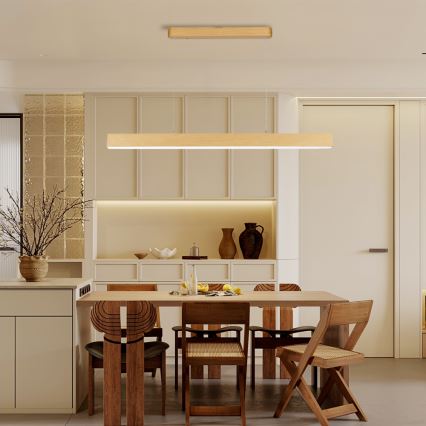 Brilagi - LED Stmívatelný lustr SLEEKLINE SMART LED/40W/230V Wi-Fi Tuya dekor dubu + dálkové ovládání