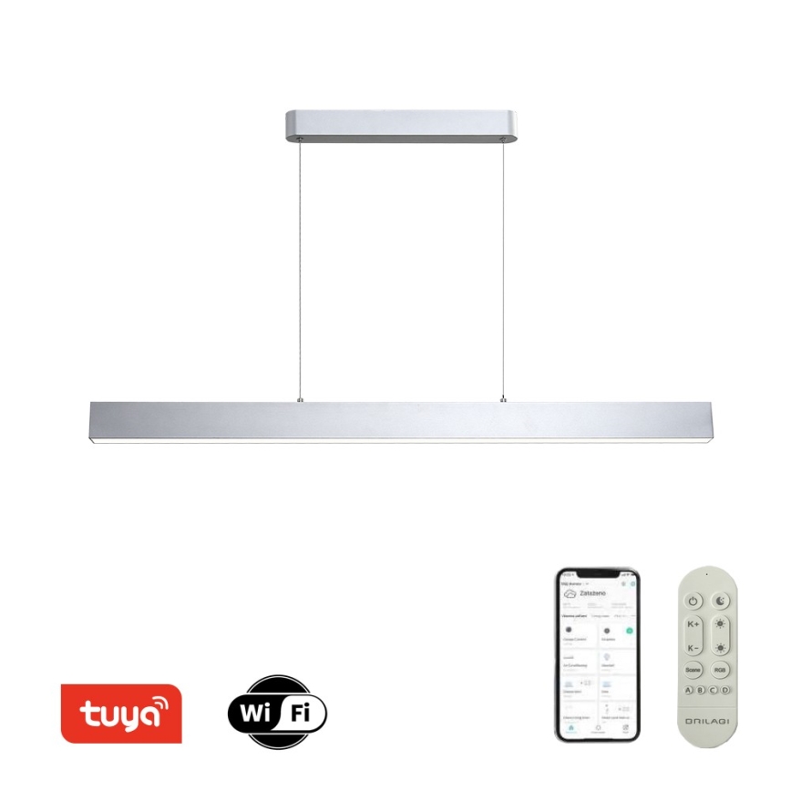 Brilagi - LED Stmívatelný lustr na lanku SLEEKLINE SMART LED/40W/230V 3000-6000K Wi-Fi Tuya stříbrná + dálkové ovládání