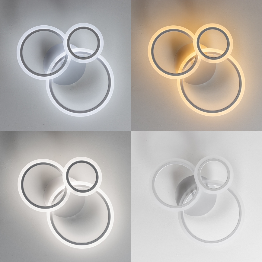 Brilagi - LED Stmívatelný přisazený lustr ORBITS LED/40W/230V 3000-6500K bílá + dálkové ovládání