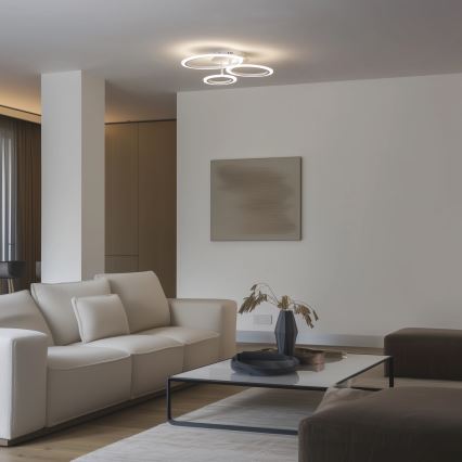 Brilagi - LED Stmívatelný přisazený lustr ORBITS LED/40W/230V 3000-6500K bílá + dálkové ovládání