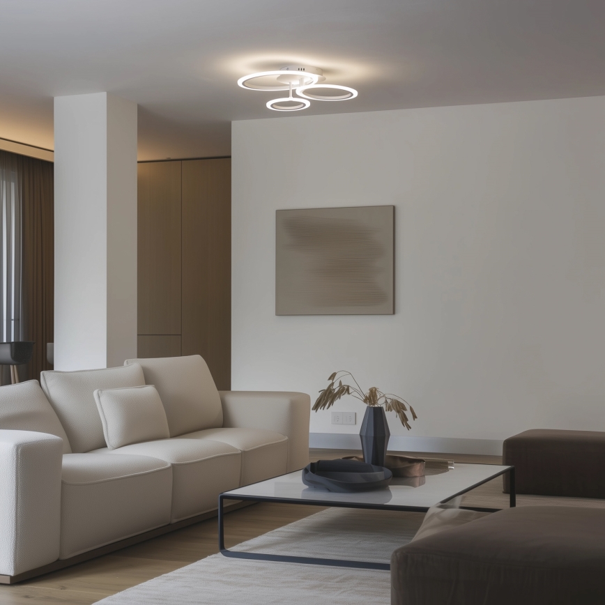 Brilagi - LED Stmívatelný přisazený lustr ORBITS LED/40W/230V 3000-6500K bílá + dálkové ovládání