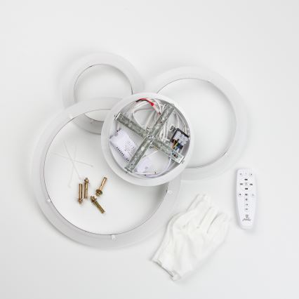 Brilagi - LED Stmívatelný přisazený lustr ORBITS LED/40W/230V 3000-6500K bílá + dálkové ovládání