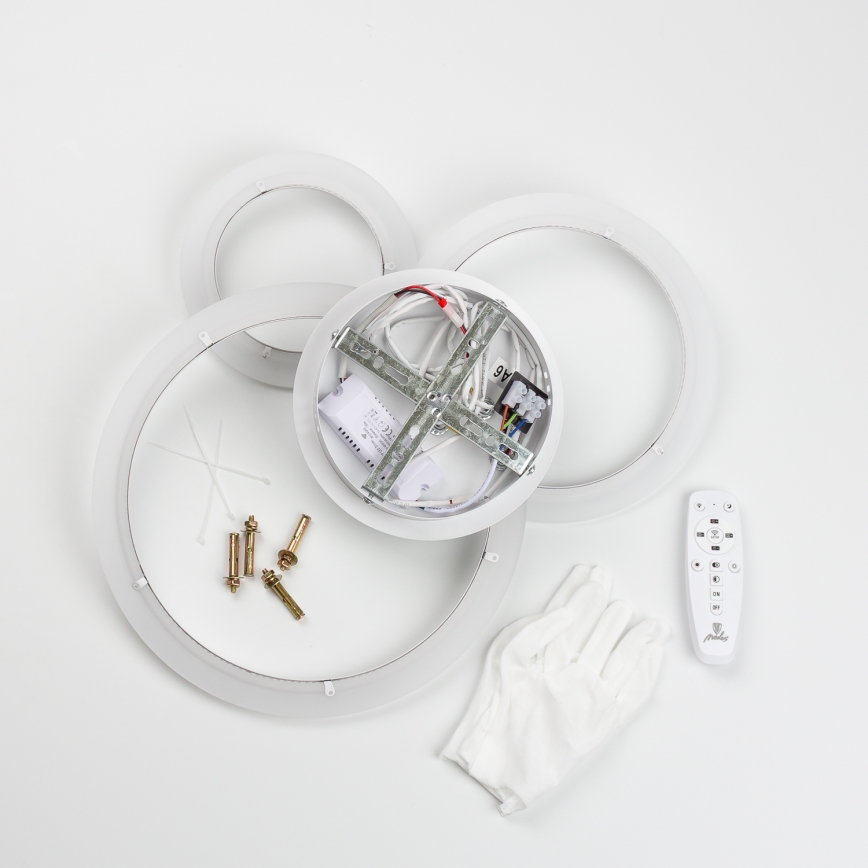 Brilagi - LED Stmívatelný přisazený lustr ORBITS LED/40W/230V 3000-6500K bílá + dálkové ovládání