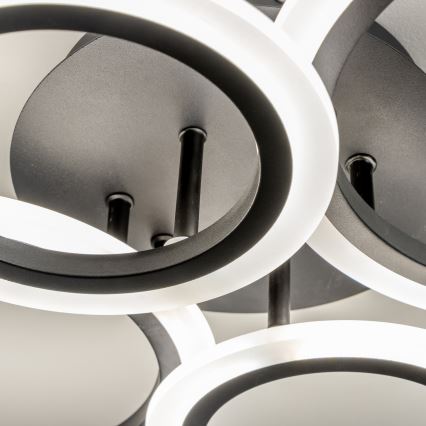 Brilagi - LED Stmívatelný přisazený lustr ORBITS LED/50W/230V 3000-6500K antracit + dálkové ovládání