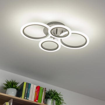 Brilagi - LED Stmívatelný přisazený lustr ORBITS LED/50W/230V 3000-6500K antracit + dálkové ovládání