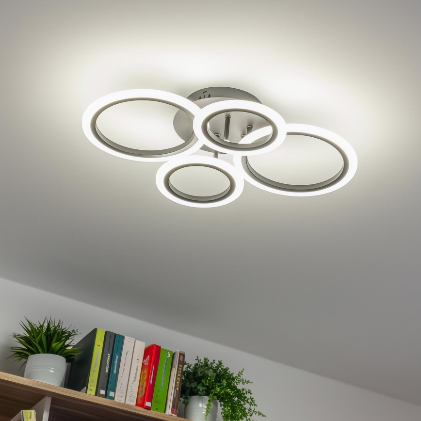 Brilagi - LED Stmívatelný přisazený lustr ORBITS LED/50W/230V 3000-6500K antracit + dálkové ovládání