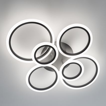 Brilagi - LED Stmívatelný přisazený lustr ORBITS LED/85W/230V 3000-6500K antracit + dálkové ovládání