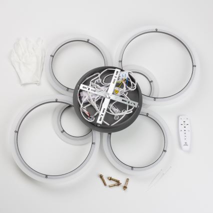 Brilagi - LED Stmívatelný přisazený lustr ORBITS LED/85W/230V 3000-6500K antracit + dálkové ovládání
