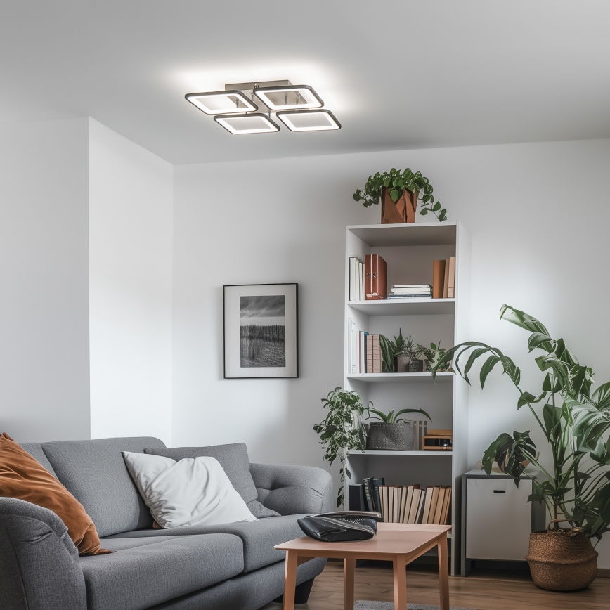 Brilagi - LED Stmívatelný přisazený lustr SQUARED LED/85W/230V 3000-6500K + dálkové ovládání