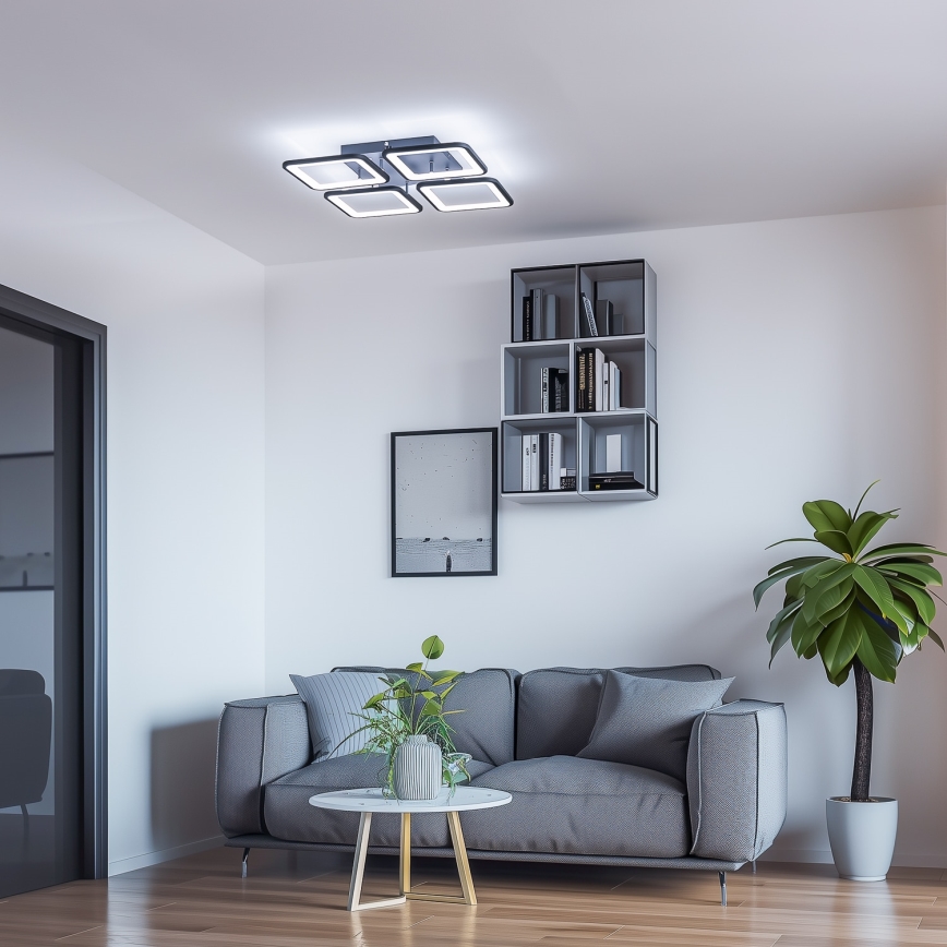 Brilagi - LED Stmívatelný přisazený lustr SQUARED LED/85W/230V 3000-6500K + dálkové ovládání