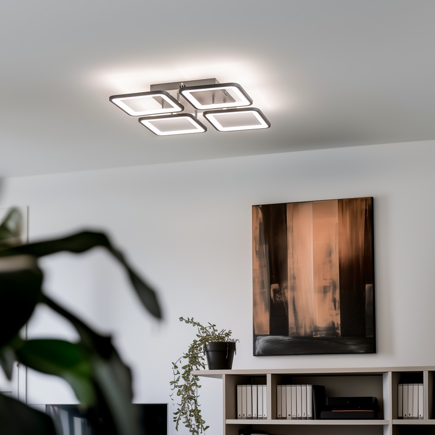 Brilagi - LED Stmívatelný přisazený lustr SQUARED LED/85W/230V 3000-6500K + dálkové ovládání