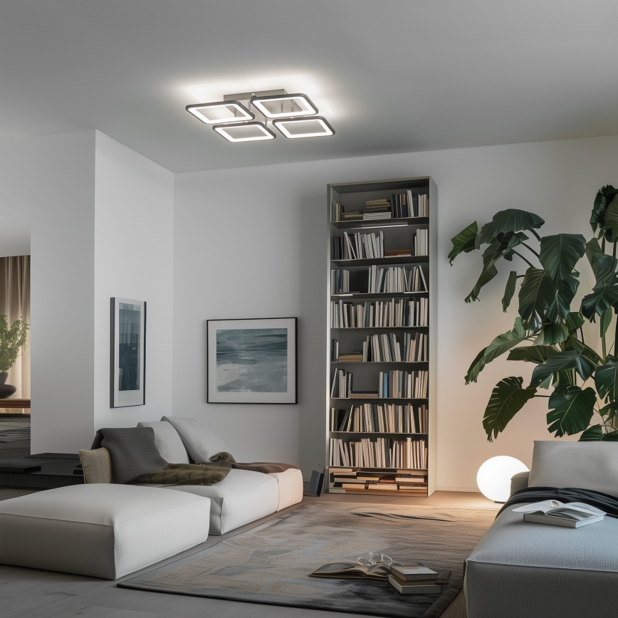 Brilagi - LED Stmívatelný přisazený lustr SQUARED LED/85W/230V 3000-6500K + dálkové ovládání