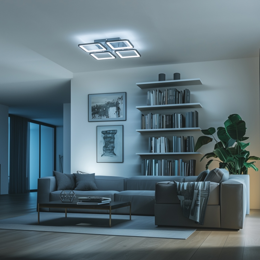 Brilagi - LED Stmívatelný přisazený lustr SQUARED LED/85W/230V 3000-6500K + dálkové ovládání
