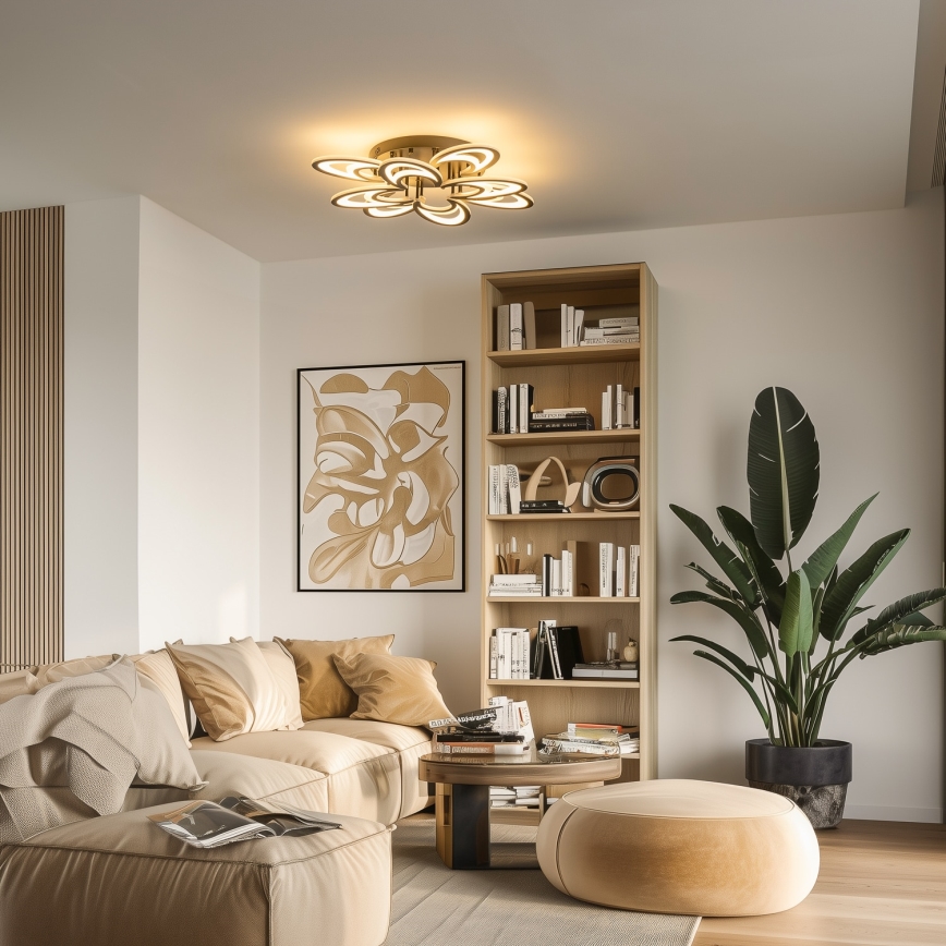 Brilagi - LED Stmívatelný přisazený lustr TWIST LED/125W/230V 3000-6500K + dálkové ovládání