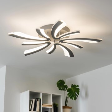 Brilagi - LED Stmívatelný přisazený lustr TWIST LED/55W/230V 3000-6500K antracit + dálkové ovládání