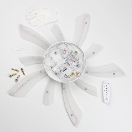 Brilagi - LED Stmívatelný přisazený lustr TWIST LED/55W/230V 3000-6500K bílá + dálkové ovládání