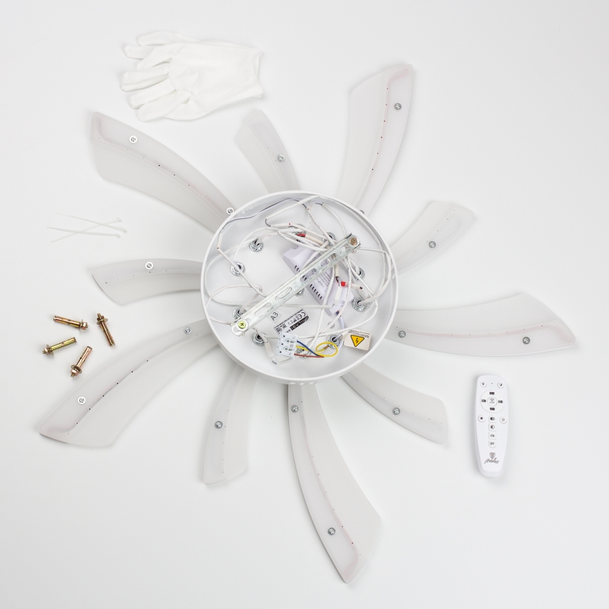 Brilagi - LED Stmívatelný přisazený lustr TWIST LED/55W/230V 3000-6500K bílá + dálkové ovládání