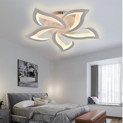 Brilagi - LED Stmívatelný přisazený lustr TWIST LED/55W/230V 3000-6500K bílá + dálkové ovládání