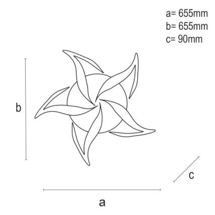Brilagi - LED Stmívatelný přisazený lustr TWIST LED/55W/230V 3000-6500K bílá + dálkové ovládání