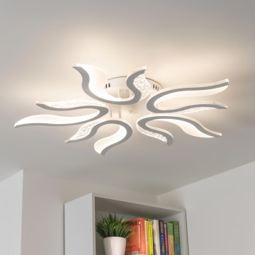 Brilagi - LED Stmívatelný přisazený lustr TWIST LED/65W/230V 3000-6500K bílá + dálkové ovládání