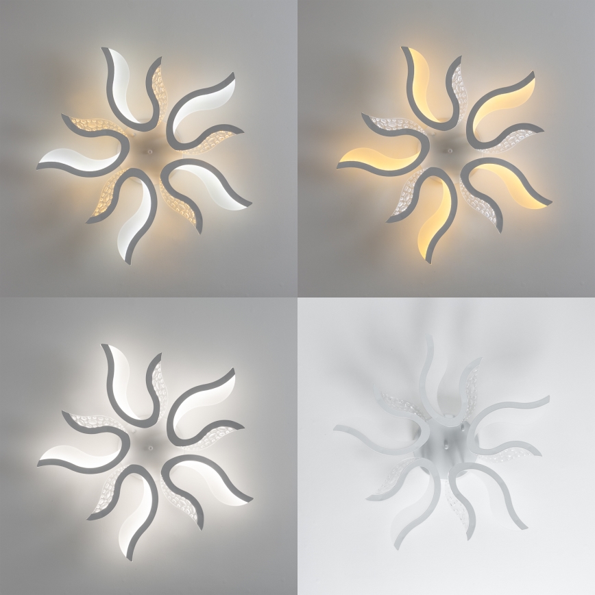 Brilagi - LED Stmívatelný přisazený lustr TWIST LED/65W/230V 3000-6500K bílá + dálkové ovládání