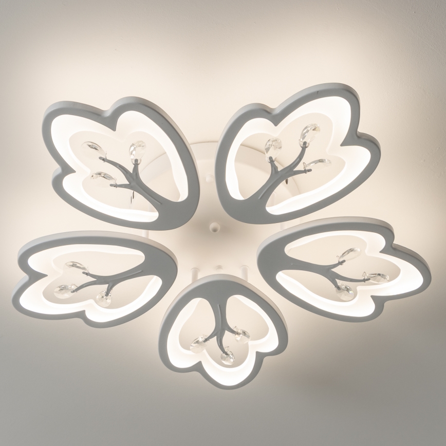 Brilagi - LED Stmívatelný přisazený lustr TWIST LED/80W/230V 3000-6500K bílá + dálkové ovládání