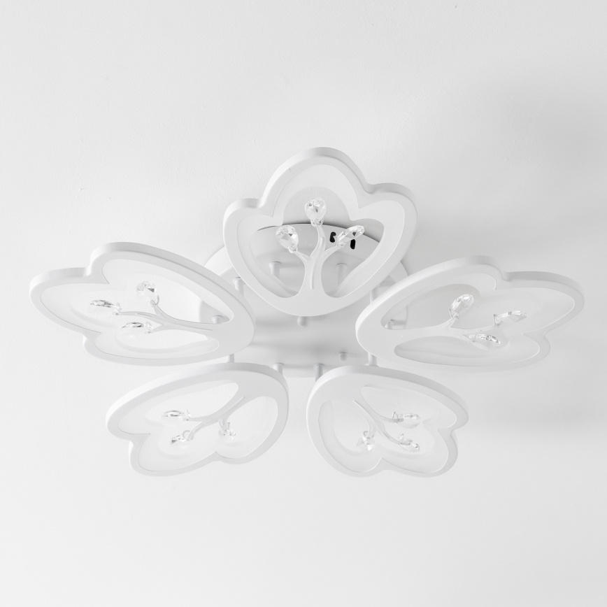 Brilagi - LED Stmívatelný přisazený lustr TWIST LED/80W/230V 3000-6500K bílá + dálkové ovládání