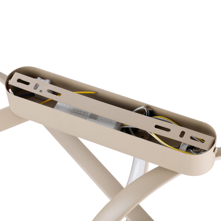 Brilagi - LED Stmívatelný přisazený lustr TWISTER LED/60W/230V 3000-6000K béžová + dálkové ovládání