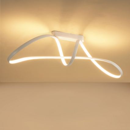 Brilagi - LED Stmívatelný přisazený lustr TWISTER LED/60W/230V 3000-6000K bílá + dálkové ovládání