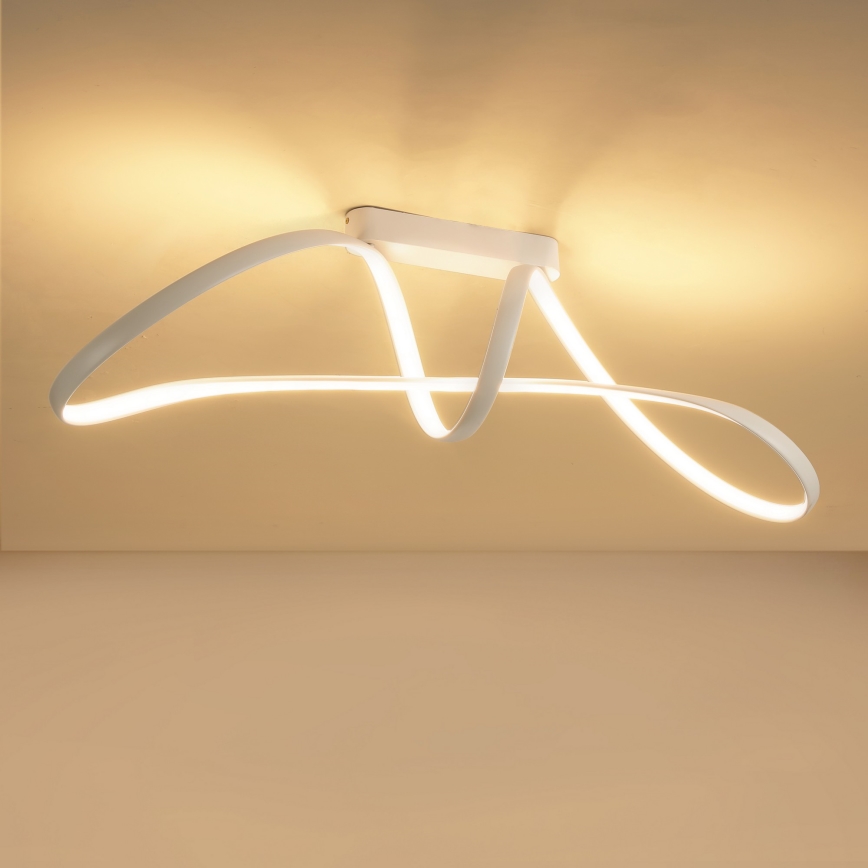 Brilagi - LED Stmívatelný přisazený lustr TWISTER LED/60W/230V 3000-6000K bílá + dálkové ovládání