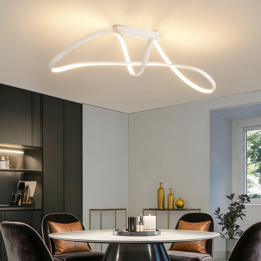 Brilagi - LED Stmívatelný přisazený lustr TWISTER LED/60W/230V 3000-6000K bílá + dálkové ovládání