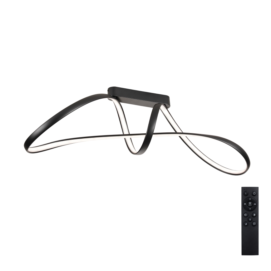 Brilagi - LED Stmívatelný přisazený lustr TWISTER LED/60W/230V 3000-6000K černá + dálkové ovládání