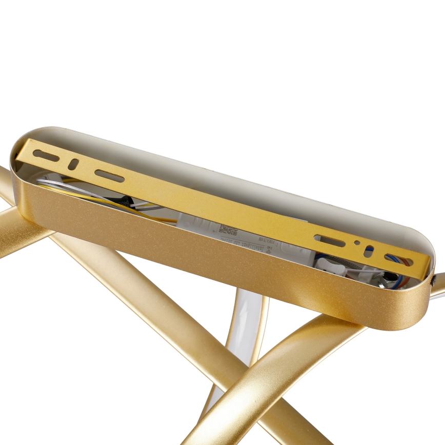 Brilagi - LED Stmívatelný přisazený lustr TWISTER LED/60W/230V 3000-6000K zlatá + dálkové ovládání