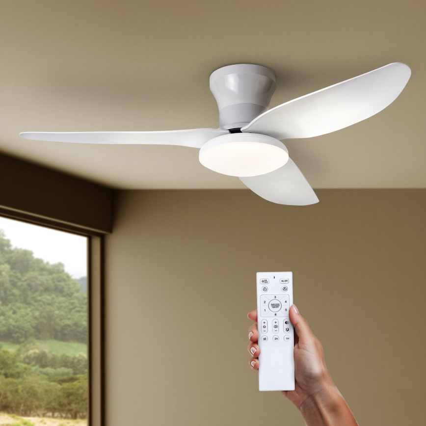 Brilagi - LED Stmívatelný stropní ventilátor LED/30W/230V 3000-6500K bílá + dálkové ovládání