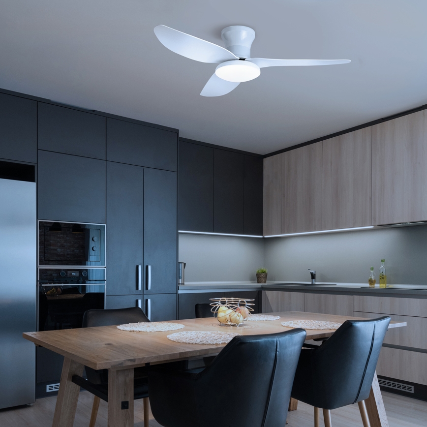 Brilagi - LED Stmívatelný stropní ventilátor LED/30W/230V 3000-6500K bílá + dálkové ovládání