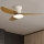 Brilagi - LED Stmívatelný stropní ventilátor LED/30W/230V 3000-6500K bílá/hnědá + dálkové ovládání