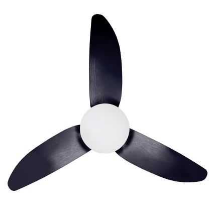 Brilagi - LED Stmívatelný stropní ventilátor LED/30W/230V 3000-6500K černá + dálkové ovládání