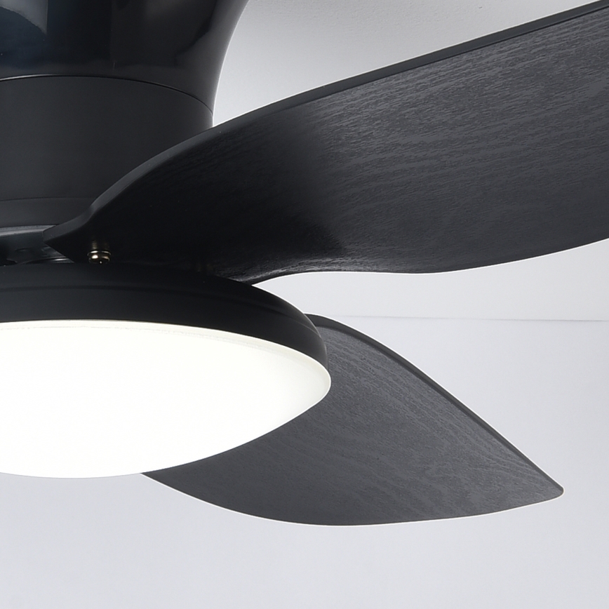 Brilagi - LED Stmívatelný stropní ventilátor LED/30W/230V 3000-6500K černá + dálkové ovládání