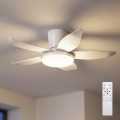 Brilagi - LED Stmívatelný stropní ventilátor LED/32W/230V 3000-6500K pr. 95 cm bílá + dálkové ovládání