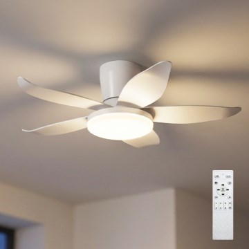 Brilagi - LED Stmívatelný stropní ventilátor LED/32W/230V pr. 95 cm bílá + dálkové ovládání