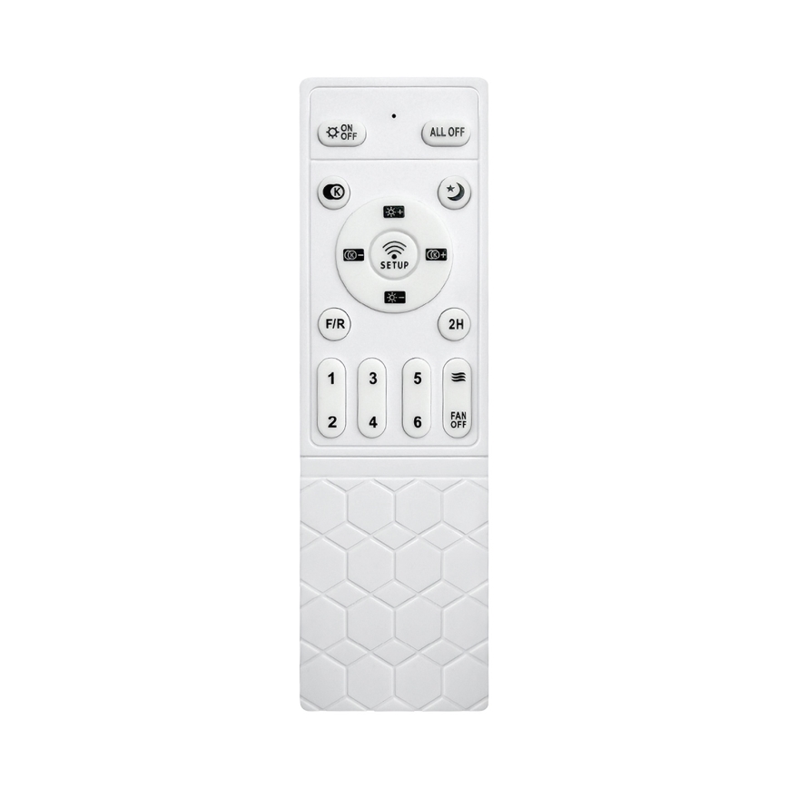 Brilagi - LED Stmívatelný stropní ventilátor LED/34W/230V 106 cm bílá/hnědá + dálkové ovládání
