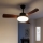 Brilagi - LED Stmívatelný stropní ventilátor LED/34W/230V 106 cm černá/hnědá + dálkové ovládání