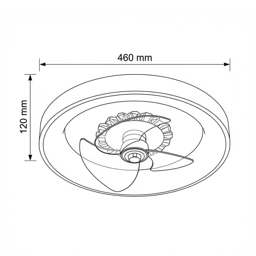 Brilagi - LED Stmívatelný stropní ventilátor LED/34W/230V 3000-6500K pr. 46 cm hnědá + dálkové ovládání